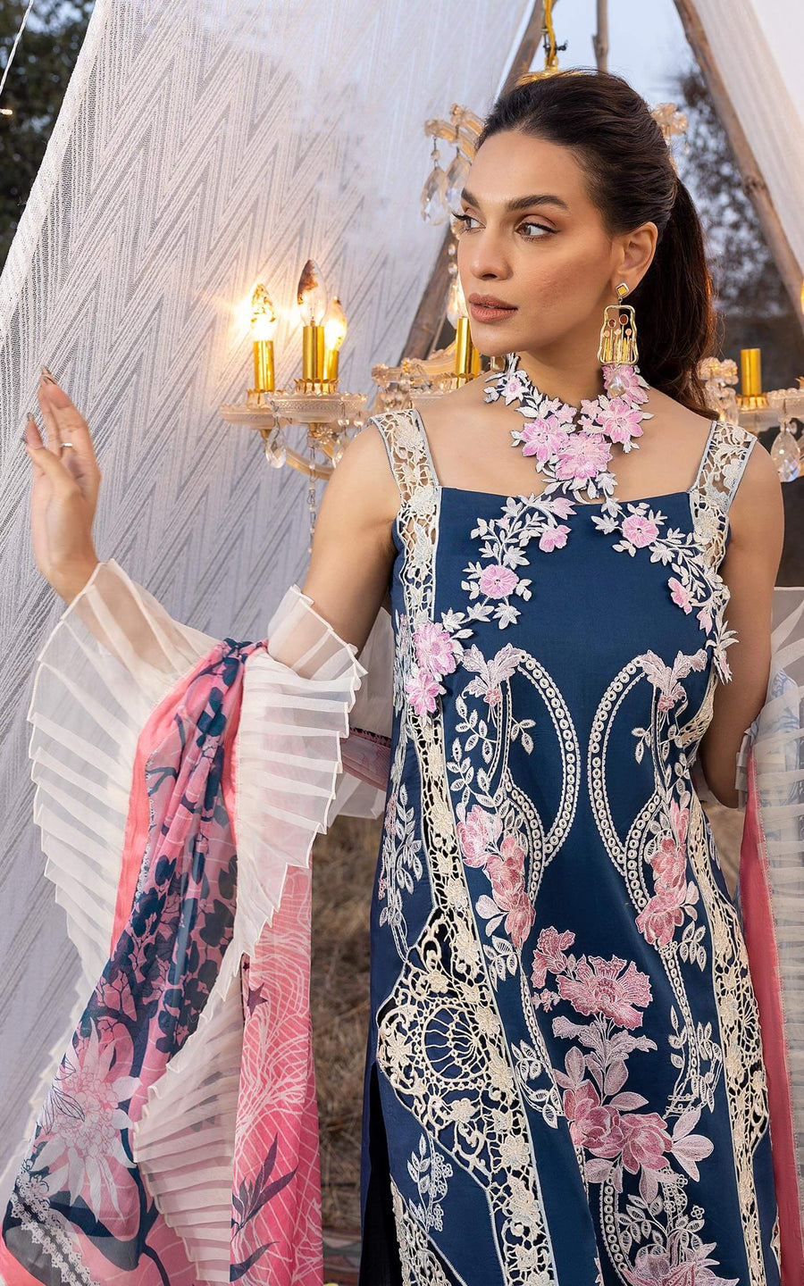 Asifa & Nabeel Aleyna Premium Embroidered Lawn Unstitched 3Pc ASL-03