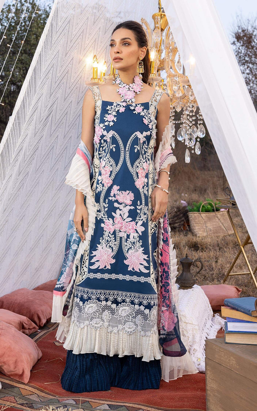 Asifa & Nabeel Aleyna Premium Embroidered Lawn Unstitched 3Pc ASL-03