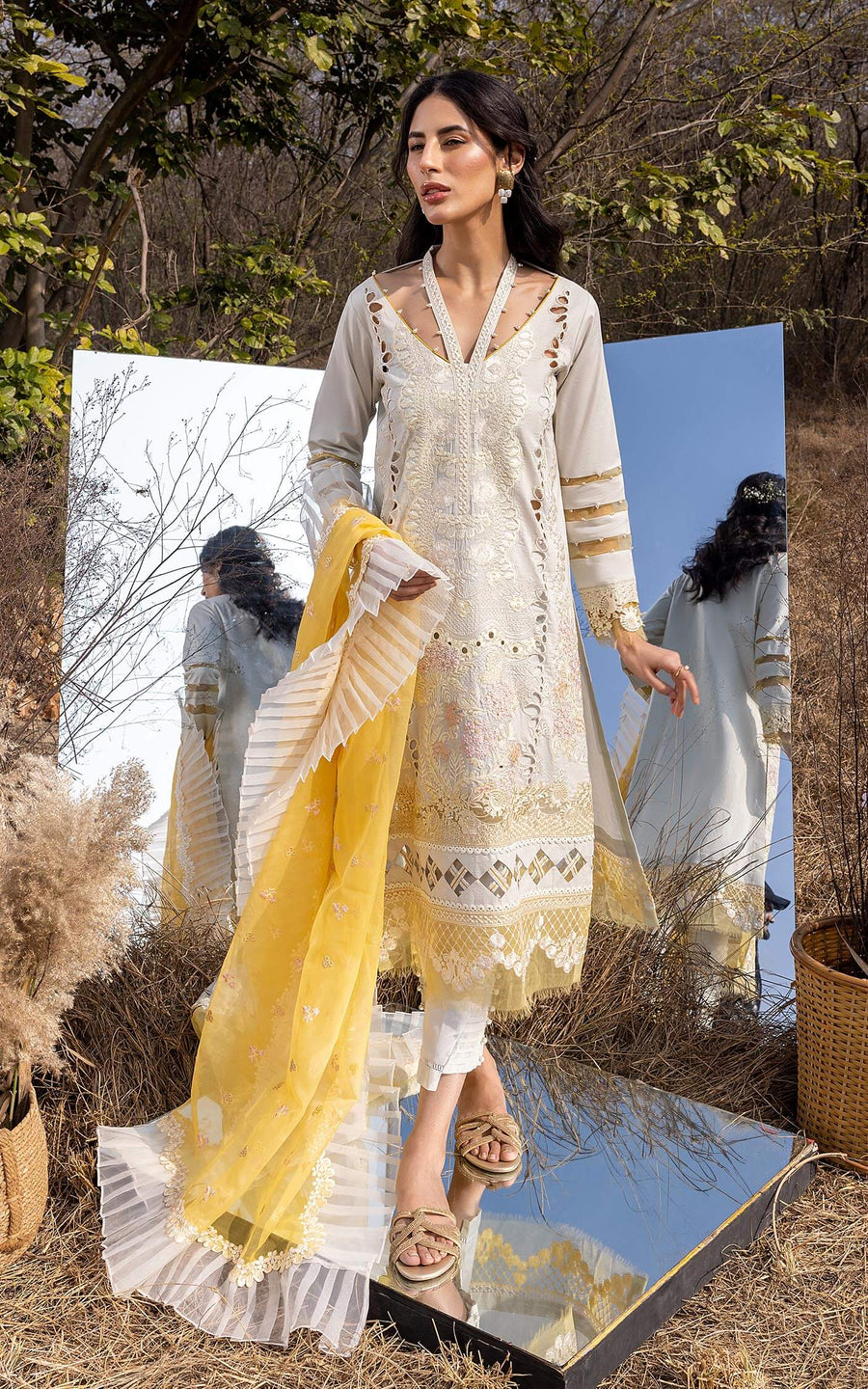 Asifa & Nabeel Aleyna Premium Embroidered Lawn Unstitched 3Pc ASL-04