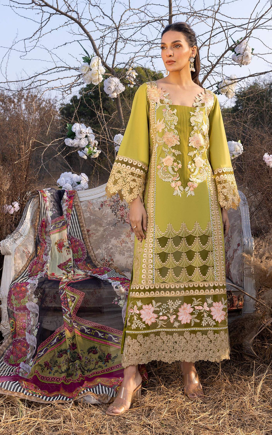 Asifa & Nabeel Aleyna Premium Embroidered Lawn Unstitched 3Pc ASL-05