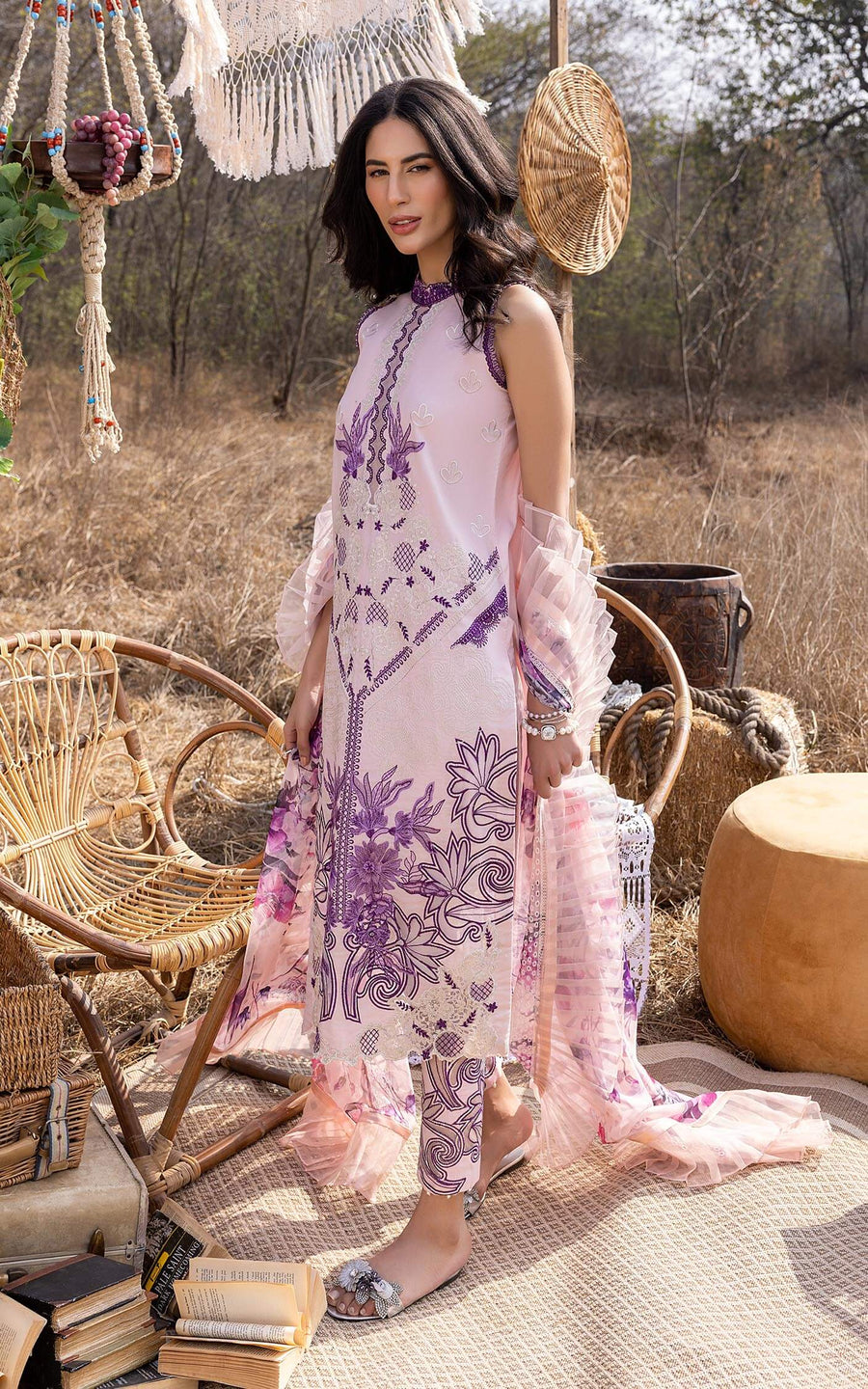 Asifa & Nabeel Aleyna Premium Embroidered Lawn Unstitched 3Pc ASL–08