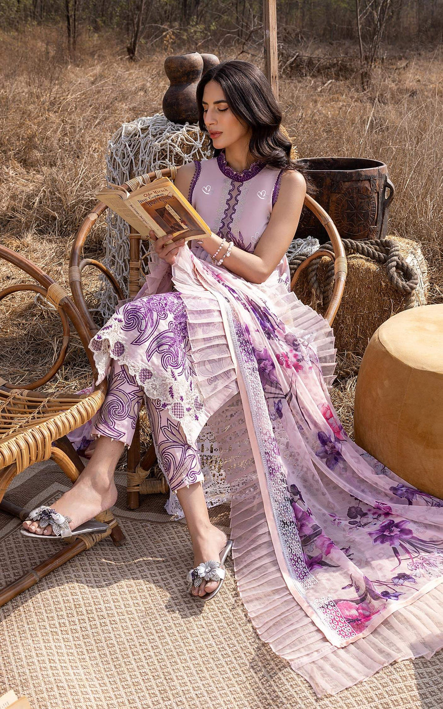 Asifa & Nabeel Aleyna Premium Embroidered Lawn Unstitched 3Pc ASL–08