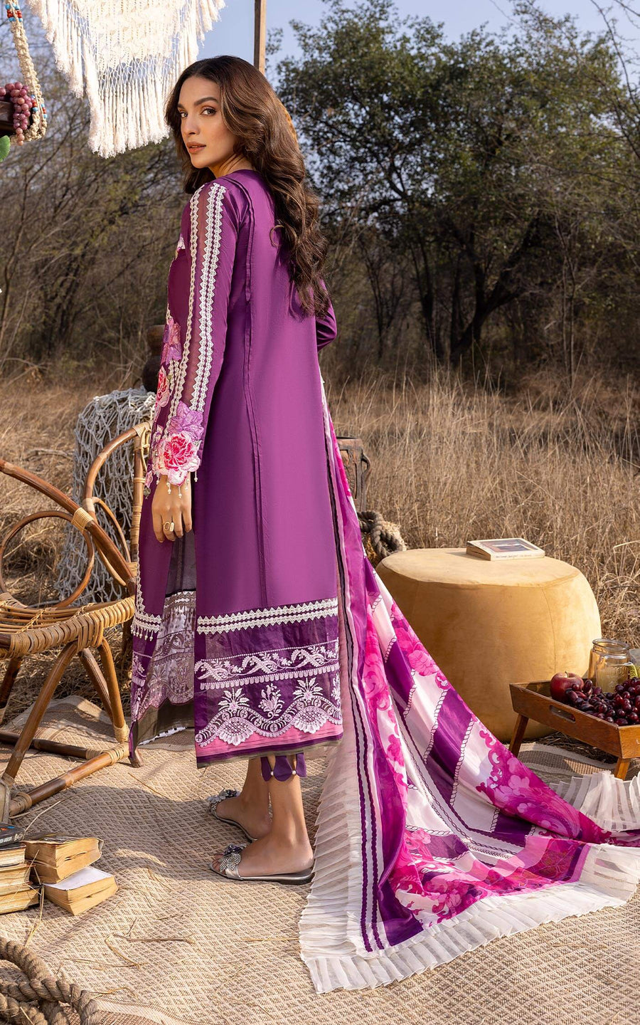 Asifa & Nabeel Aleyna Premium Embroidered Lawn Unstitched 3Pc ASL–09