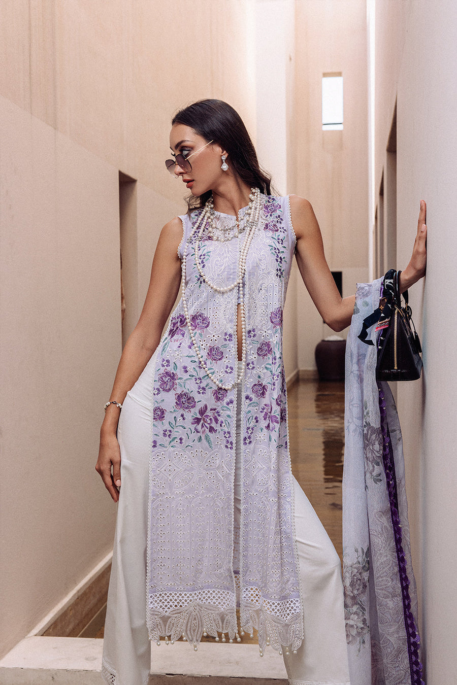 Saira Rizwan Embroidered Luxury Lawn Unstitched 3Pc Suit ASTER SR-03