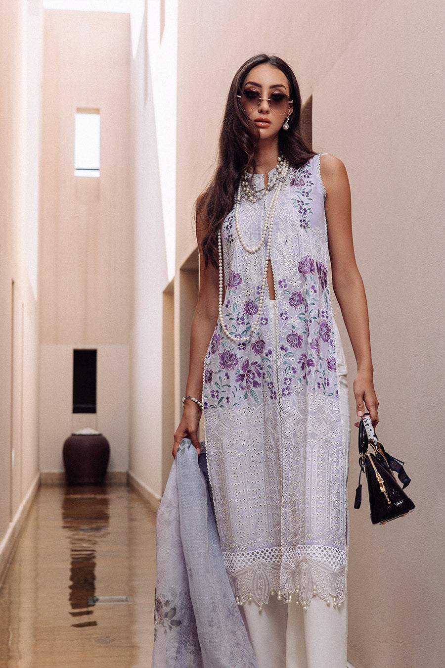 Saira Rizwan Embroidered Luxury Lawn Unstitched 3Pc Suit ASTER SR-03