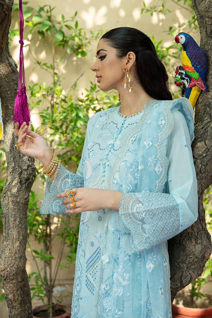GISELE Mehrma Luxury Lawn Unstitched 3Pc Suit - AZALIA