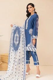 Maria Osama Khan L'Amour Basic Pret 3Pc Satin Suit - AZURE