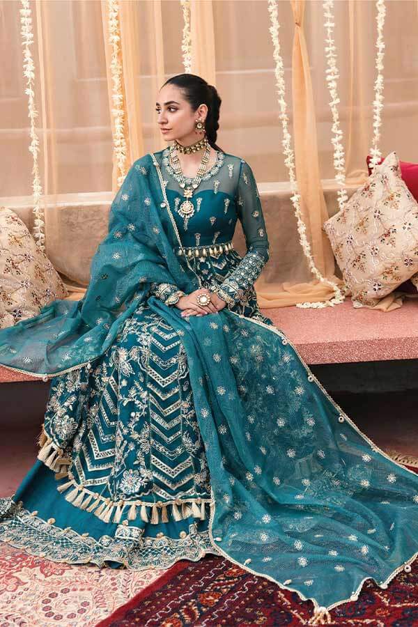 Afrozeh Nouroz Unstitched Luxury Chiffon 3Pc Suit AZ-05 Kerani
