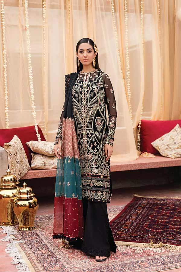 Afrozeh Nouroz Unstitched Luxury Chiffon 3Pc Suit AZ-09 Arash