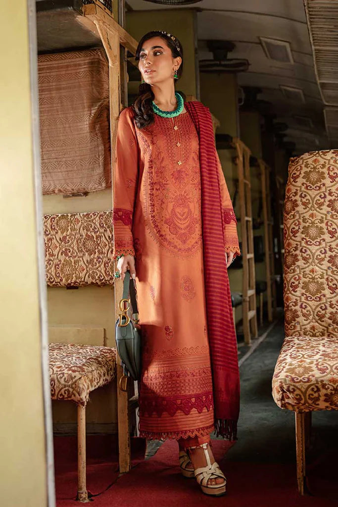 Rang Rasiya Safarnama Embroidered Cotail Unstitched 3Pc D-05 Aabroo