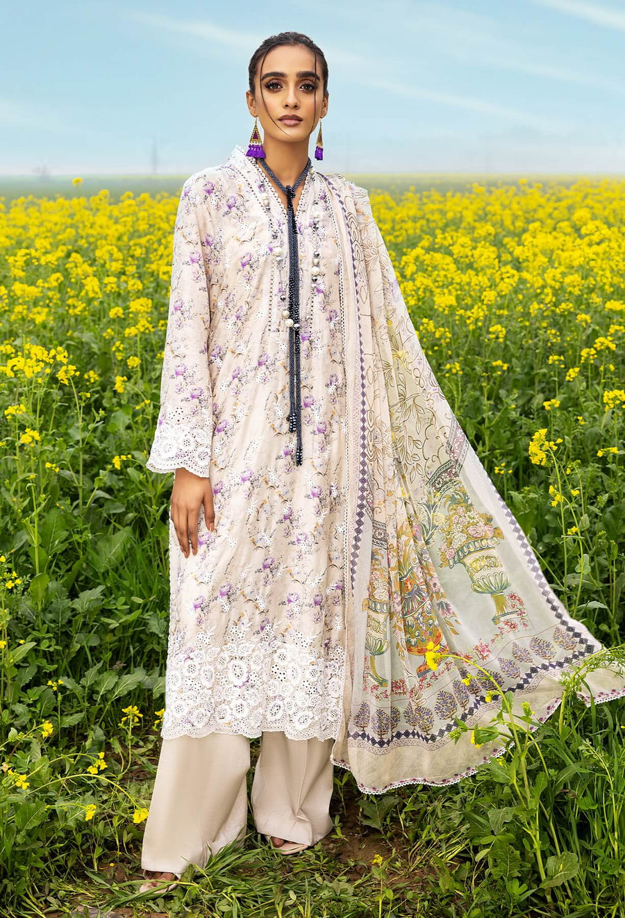 Adan's Libas Sarson Embroidered Lawn Unstitched 3Piece Suit D-07