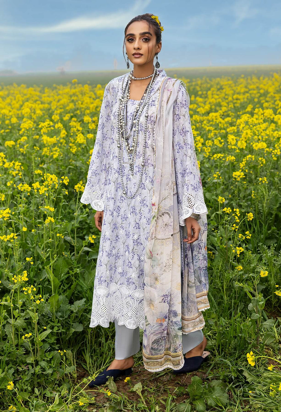 Adan's Libas Sarson Embroidered Lawn Unstitched 3Piece Suit D-09