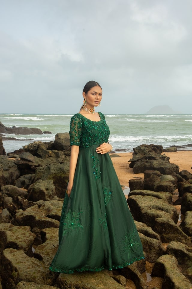 Sumaria’s Couture Formal Stitched 3Pc Suit - AFNAAN