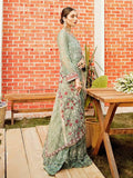 Afrozeh La Fleur Luxury Chiffon Collection 2020 3pc Suit 03-Apple Green - FaisalFabrics.pk