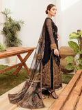 Afrozeh La Fleur Luxury Chiffon Collection 2020 3pc Suit 01-Black Beauty - FaisalFabrics.pk