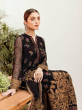 Afrozeh La Fleur Luxury Chiffon Collection 2020 3pc Suit 01-Black Beauty - FaisalFabrics.pk