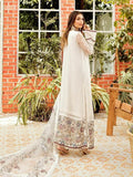 Afrozeh La Fleur Luxury Chiffon Collection 2020 3pc Suit 07-White Florentine - FaisalFabrics.pk