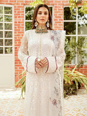Afrozeh La Fleur Luxury Chiffon Collection 2020 3pc Suit 07-White Florentine - FaisalFabrics.pk