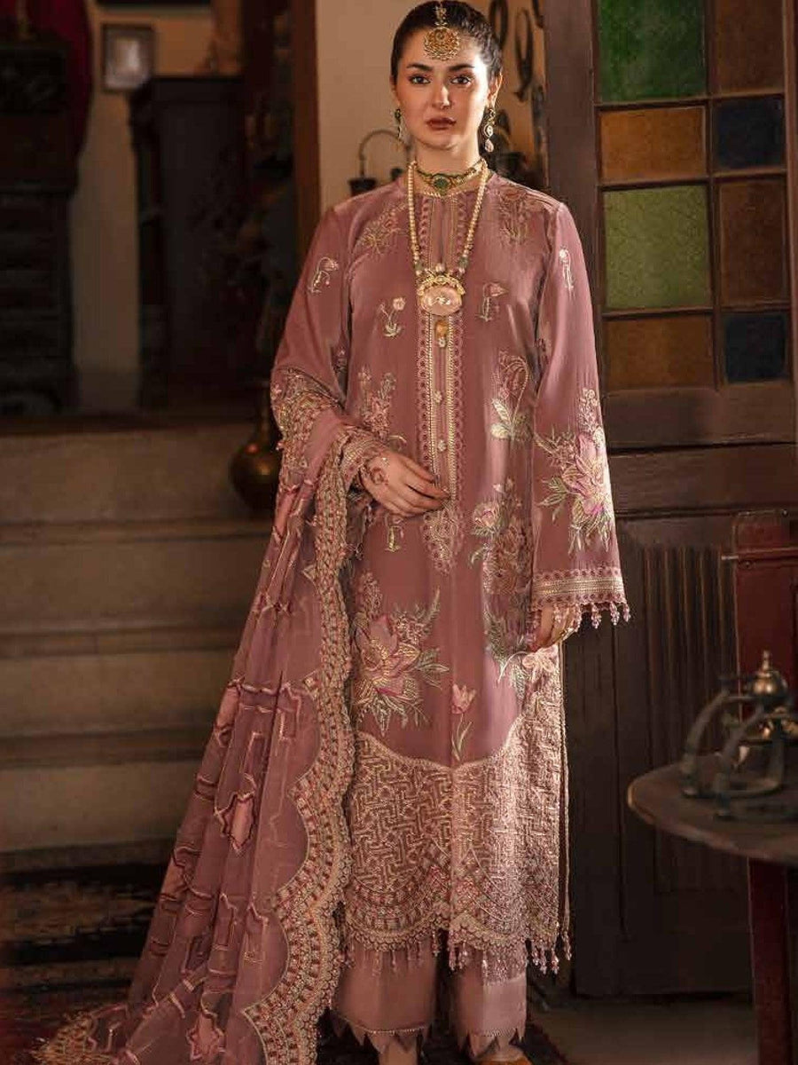 Afrozeh Naghma Luxury Velvet Unstitched 3Pc Suit D-01 Roshanara - FaisalFabrics.pk