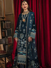 Afrozeh Naghma Luxury Velvet Unstitched 3Pc Suit D-03 Nor-e-Jan - FaisalFabrics.pk