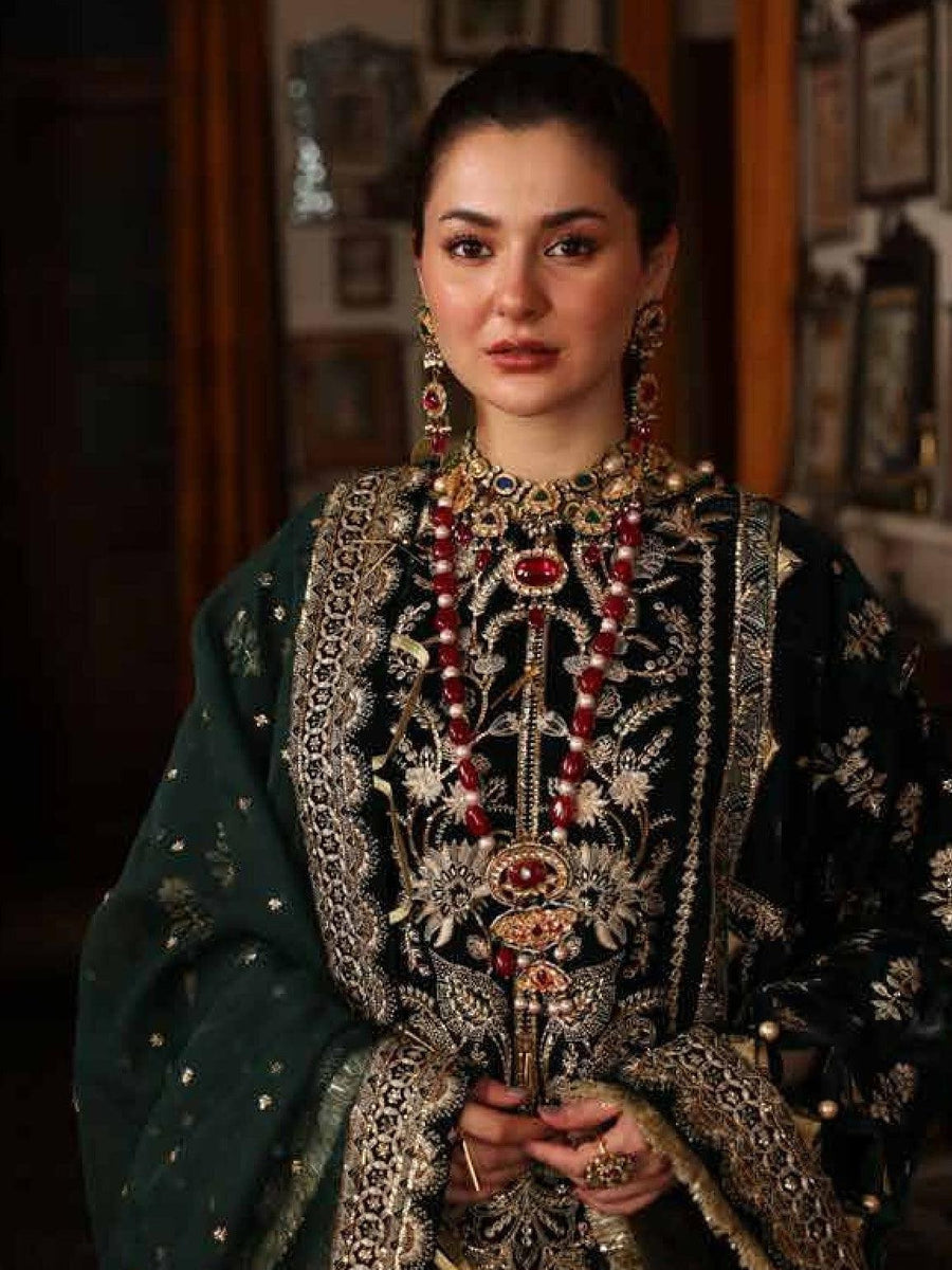 Afrozeh Naghma Luxury Velvet Unstitched 3Pc Suit D-04 Nigar Khanam - FaisalFabrics.pk
