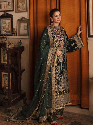 Afrozeh Naghma Luxury Velvet Unstitched 3Pc Suit D-04 Nigar Khanam - FaisalFabrics.pk