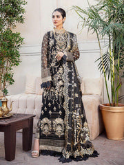 Afrozeh Shehnai Luxury Wedding Chiffon Unstitched 3pc Suit - Aab Gina - FaisalFabrics.pk