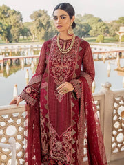 Afrozeh Shehnai Luxury Wedding Chiffon Unstitched 3pc Suit - Anarkali - FaisalFabrics.pk