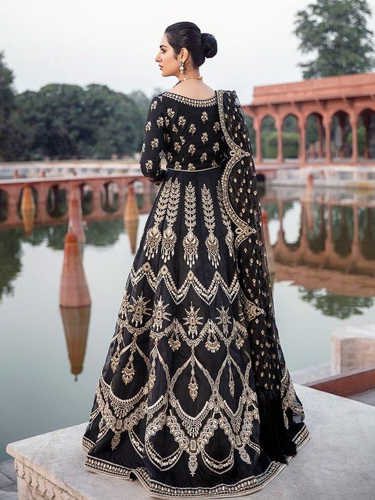 Afrozeh Shehnai Luxury Wedding Chiffon Unstitched 3pc Suit - Dur-E-Fishan - FaisalFabrics.pk