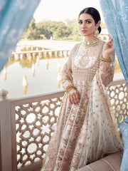 Afrozeh Shehnai Luxury Wedding Chiffon Unstitched 3pc Suit - Jahan Ara - FaisalFabrics.pk