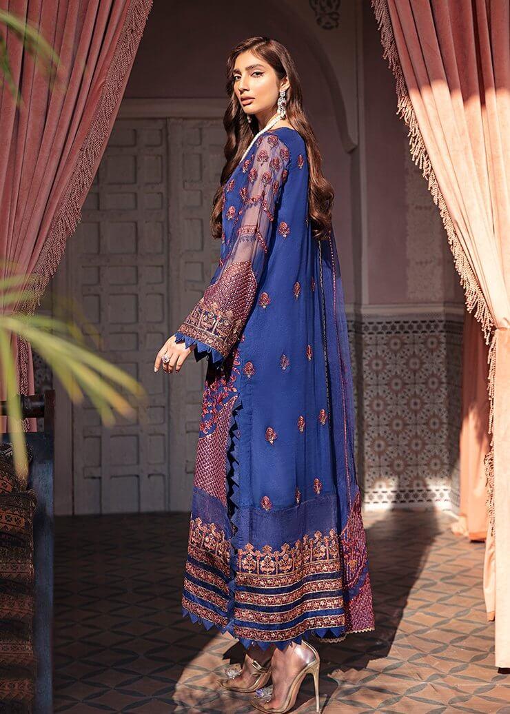 Afrozeh Nauratan Luxury Wedding Chiffon Unstitched 3pc Suit AF-08 Lori - FaisalFabrics.pk