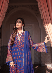 Afrozeh Nauratan Luxury Wedding Chiffon Unstitched 3pc Suit AF-08 Lori - FaisalFabrics.pk