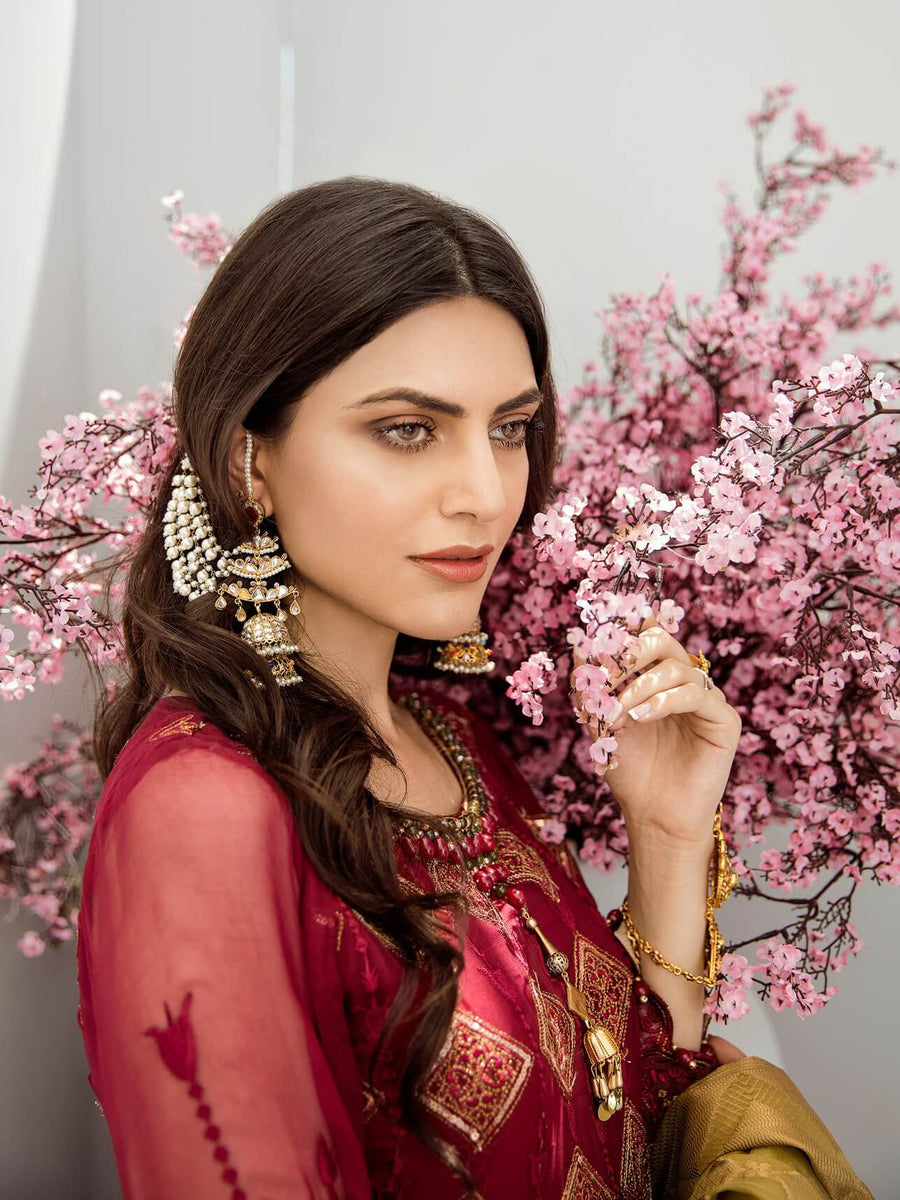 Akbar Aslam Luxury Chiffon Collection 2020 3pc Suit AAC-1312 ARGYLE - FaisalFabrics.pk