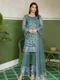 Akbar Aslam Luxury Chiffon Unstitched 3pc Suit AAW-2306 Blue Bell