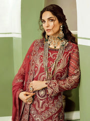 Akbar Aslam Luxury Chiffon Unstitched 3pc Suit AAW-2309 Saffron - FaisalFabrics.pk