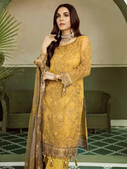 Akbar Aslam Luxury Chiffon Unstitched 3pc Suit AAW-2310 Daffodil - FaisalFabrics.pk
