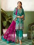 Akbar Aslam Luxury Chiffon Unstitched 3pc Suit AAW-2311 Blue Vetch