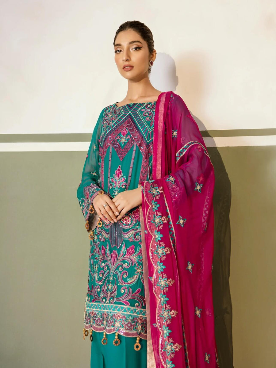Akbar Aslam Luxury Chiffon Unstitched 3pc Suit AAW-2312 Soffina - FaisalFabrics.pk