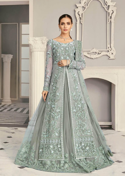 open lace back dress Akbar Aslam Libas e Khas Wedding Collection 3pc Suit AAWC-1331 VERONIC