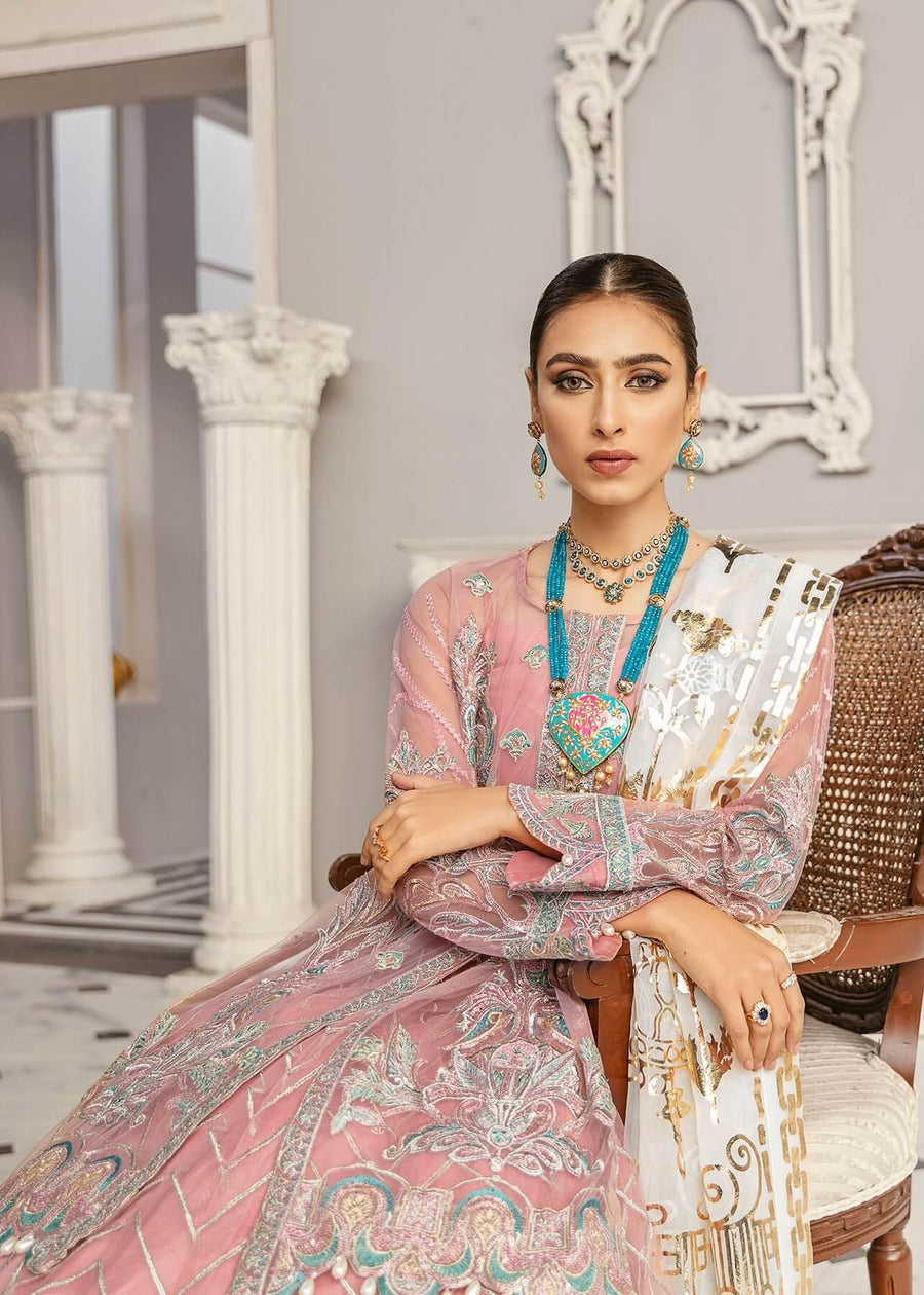 Akbar Aslam Libas e Khas Wedding Collection 3pc Suit AAWC-1345 VIOLET - FaisalFabrics.pk