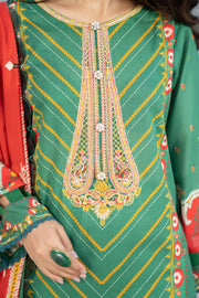 Noorangi Shaad Digital Printed Lawn Unstitched 3Pc Suit - Akhraaz