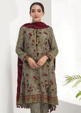 Alizeh Fashion Embroidered Chiffon 3Pc Suit D-03B Golden Beige - FaisalFabrics.pk