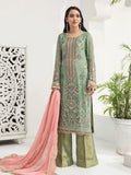Alizeh Fashion Embroidered Chiffon 3Pc Suit D-01 Daisy Lavender - FaisalFabrics.pk