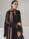 Alizeh Fashion Embroidered Chiffon 3Pc Suit D-02 Midnight Glare - FaisalFabrics.pk