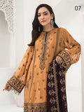 Alizeh Fashion Embroidered Chiffon 3Pc Suit D-07 Royal Amber - FaisalFabrics.pk