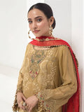 Alizeh Fashion Embroidered Chiffon 3Pc Suit D-10 Masetic Tuscan - FaisalFabrics.pk