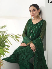 Alizeh Fashion Embroidered Chiffon 3Pc Suit D-12 Arcadia Grace - FaisalFabrics.pk