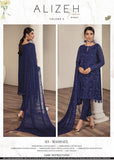 Alizeh Fashion Vol-02 Embroidered Chiffon 3Pc Suit D-03C Mashael - FaisalFabrics.pk