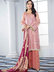 Alizeh Fashion Vol-03 Embroidered Masori 3Pc Suit D-04 Sohneri - FaisalFabrics.pk