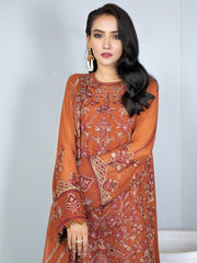 Alizeh Fashion Vol-03 Embroidered Chiffon 3Pc Suit D-06 Shideh - FaisalFabrics.pk